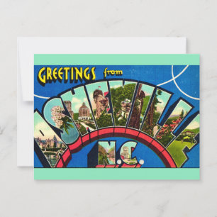 Cartão postal retrô de Asheville NC