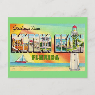 Cartão postal retrô de Daytona Beach