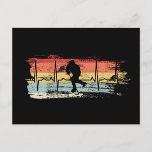 Cartão Postal Retro de Hóquei em Gelo