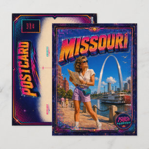 Cartão postal retro de Missouri dos anos 80