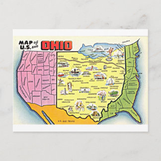 Cartão postal retrô de Ohio