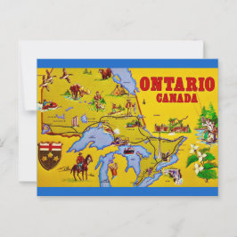 Cartão Postal Retrô de Ontário Canadá