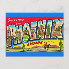 Cartão postal retro de Phoenix Arizona