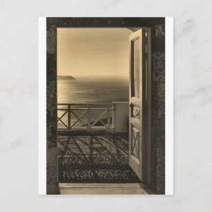 Cartão Postal Retro de porta aberta