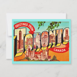 Cartão postal retrô de Toronto Canadá
