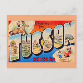 Cartão postal retro de Tucson Arizona
