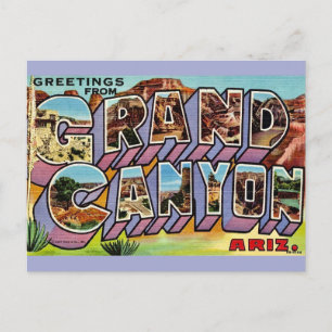 Cartão Postal Retrô do Grand Canyon