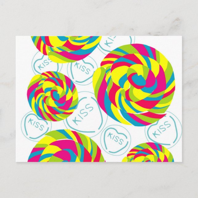 Cartão Postal retro doces (Frente)