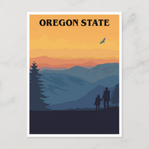 Cartão Postal Retro dos Estados Unidos da viagens vintage Oregon