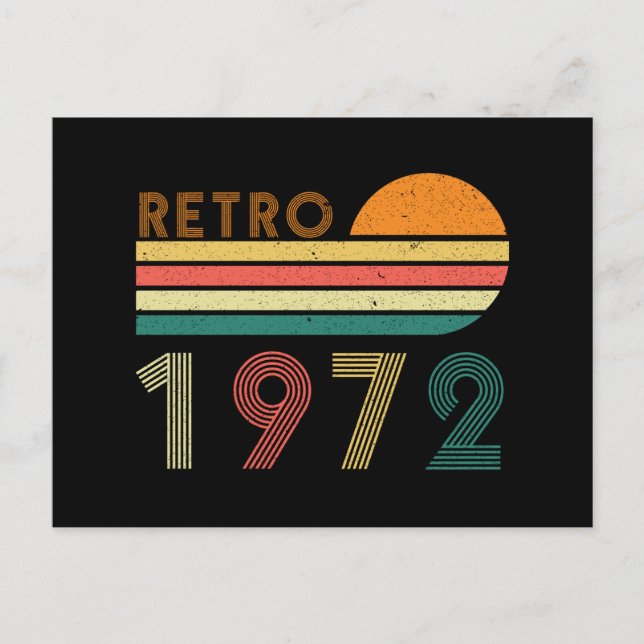 Cartão Postal Retrô Feito Em 1972, Aniversário De 50 Anos (Frente)