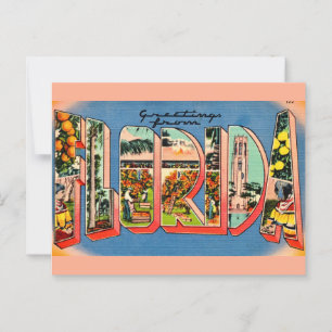 Cartão Postal Retro Flórida 