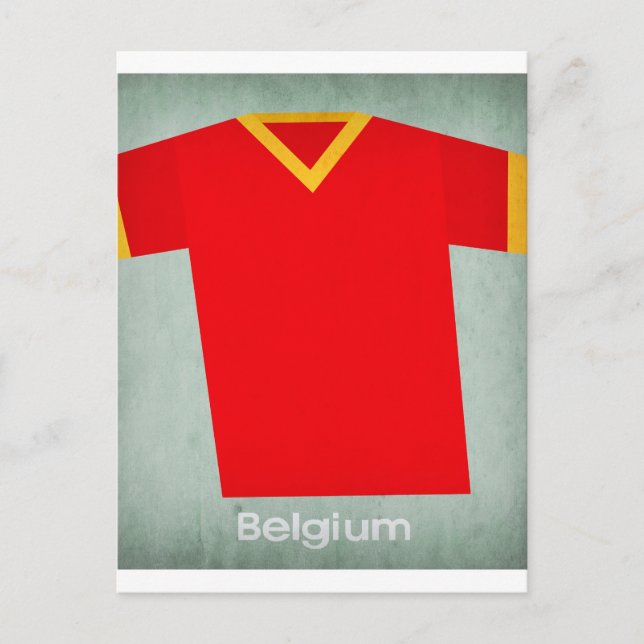 Cartão Postal Retro Football Jersey Bélgica (Frente)