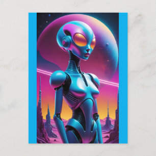 Cartão Postal Retro-Futurismo Indeterminado - Ken Gage Art