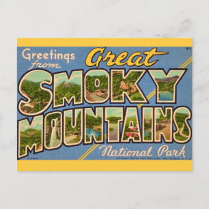 Cartão Postal Retro Grandes Montanhas Fumegantes