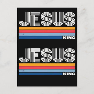 Cartão Postal Retro jesus rei cristão