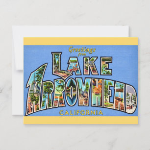 Cartão Postal Retro Lago Arrowhead