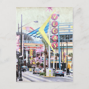 Cartão Postal Retro Las Vegas