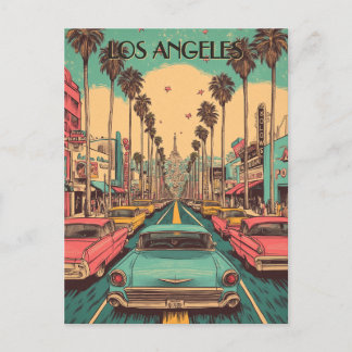 Cartão Postal Retro Los Angeles Viagem