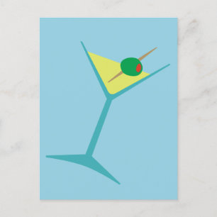 Cartão Postal Retro Martini