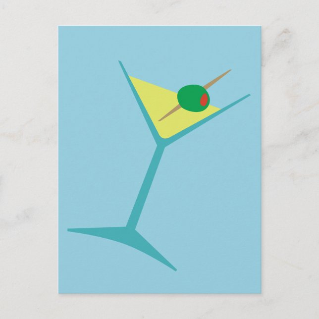 Cartão Postal Retro Martini (Frente)