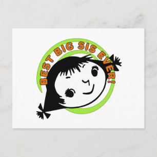 Cartão Postal Retro Melhor Sis Grande Nunca