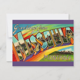 Cartão Postal Retro Missoula MT 
