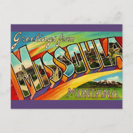 Cartão Postal Retro Missoula MT