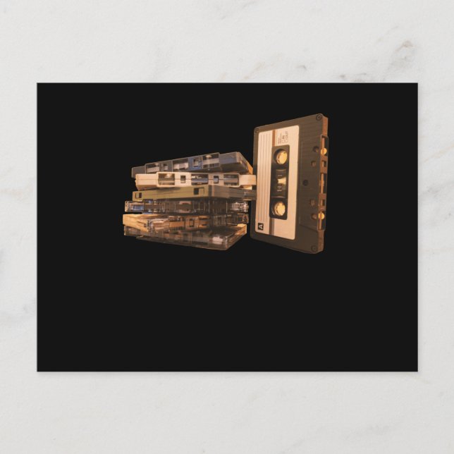 Cartão Postal Retro Mixtape Old School Music (Frente)