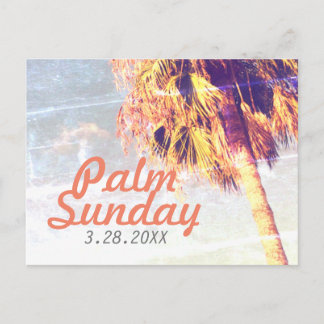 Cartão Postal Retro Modern Palm Sunday (Laranja)