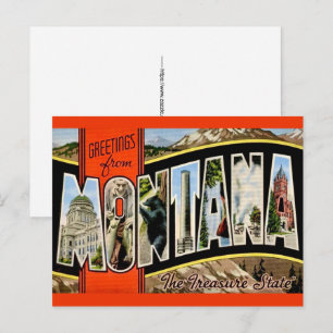 Cartão Postal Retro Montana