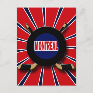 CARTÃO POSTAL RETRO MONTREAL HOCKEY