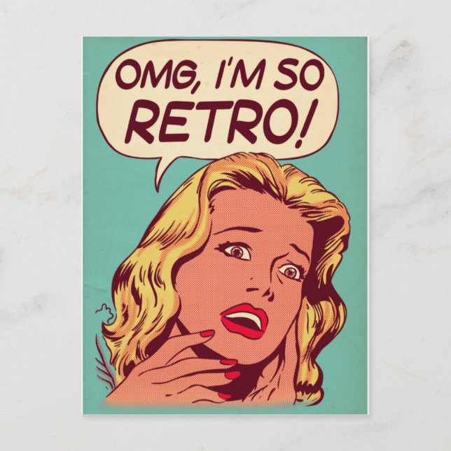 cartão postal, retrô, mulheres (Frente)