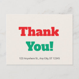 Cartão Postal Retro Obrigado Pelo Seu Pedido Estilo Vintage