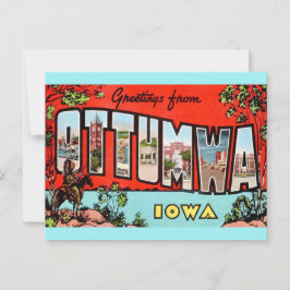 Cartão Postal Retro Otumwa Iowa