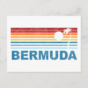 Cartão Postal Retro Palm Tree Bermuda