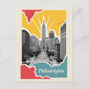 Cartão Postal Retro Philadelphia