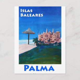 Cartão Postal Retro Poster Palma De Mallorca