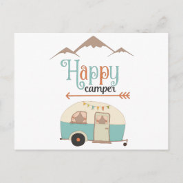 Cartão Postal Retro RV de Camper Cute Feliz