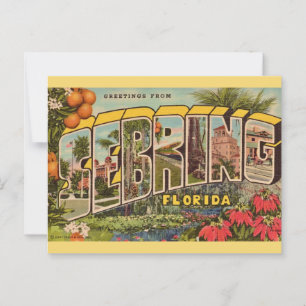 Cartão postal retro Sebring Flórida