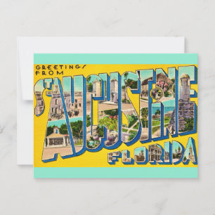 Cartão Postal Retro St Augustine Florida