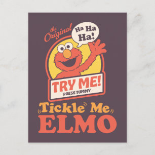 Cartão Postal Retro Tickle Me Elmo Aceno Gráfico