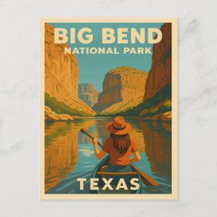 Cartão Postal Retro Viagens vintage Big Bend National Park Texas