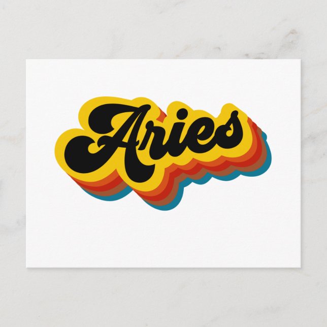 Cartão Postal Retro Vintage Aries (Frente)