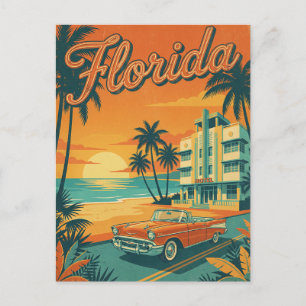 Cartão postal retrô vintage da Flórida