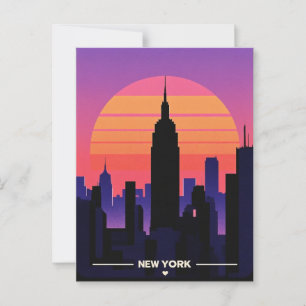 Cartão Postal retro vintage Nova York