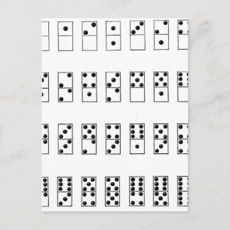 Cartão Postal retro vintage set of dominoes