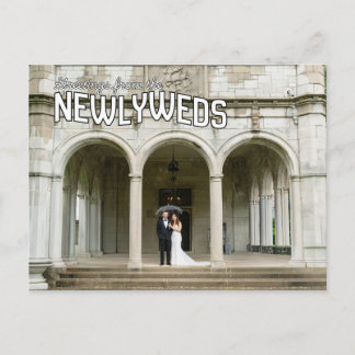 Cartão Postal Retro Vintage Wedding Thank You Post Card