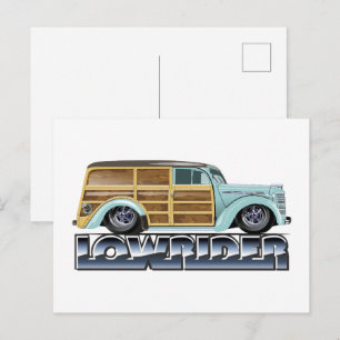 Cartão Postal Retro Woody Lowrider