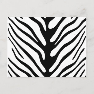 Cartão Postal Retro Zebra Stripe Motif