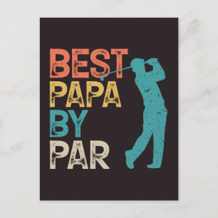 Cartão Postal Retrocetro Golfer - Melhor Papa Por Par